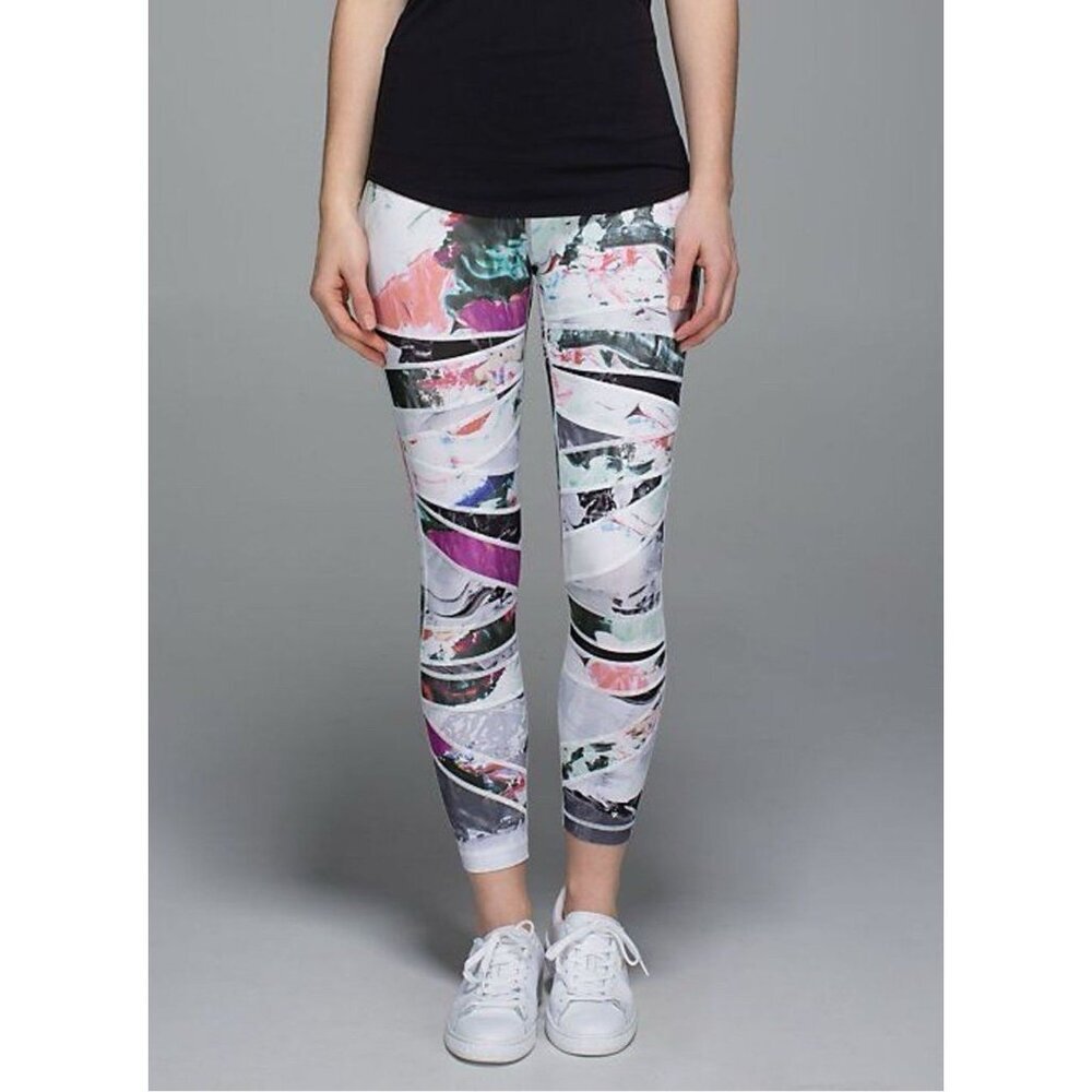 Lululemon High Times Pant Full-On Luon Leggings Pigment Wave Multi W5138S‎